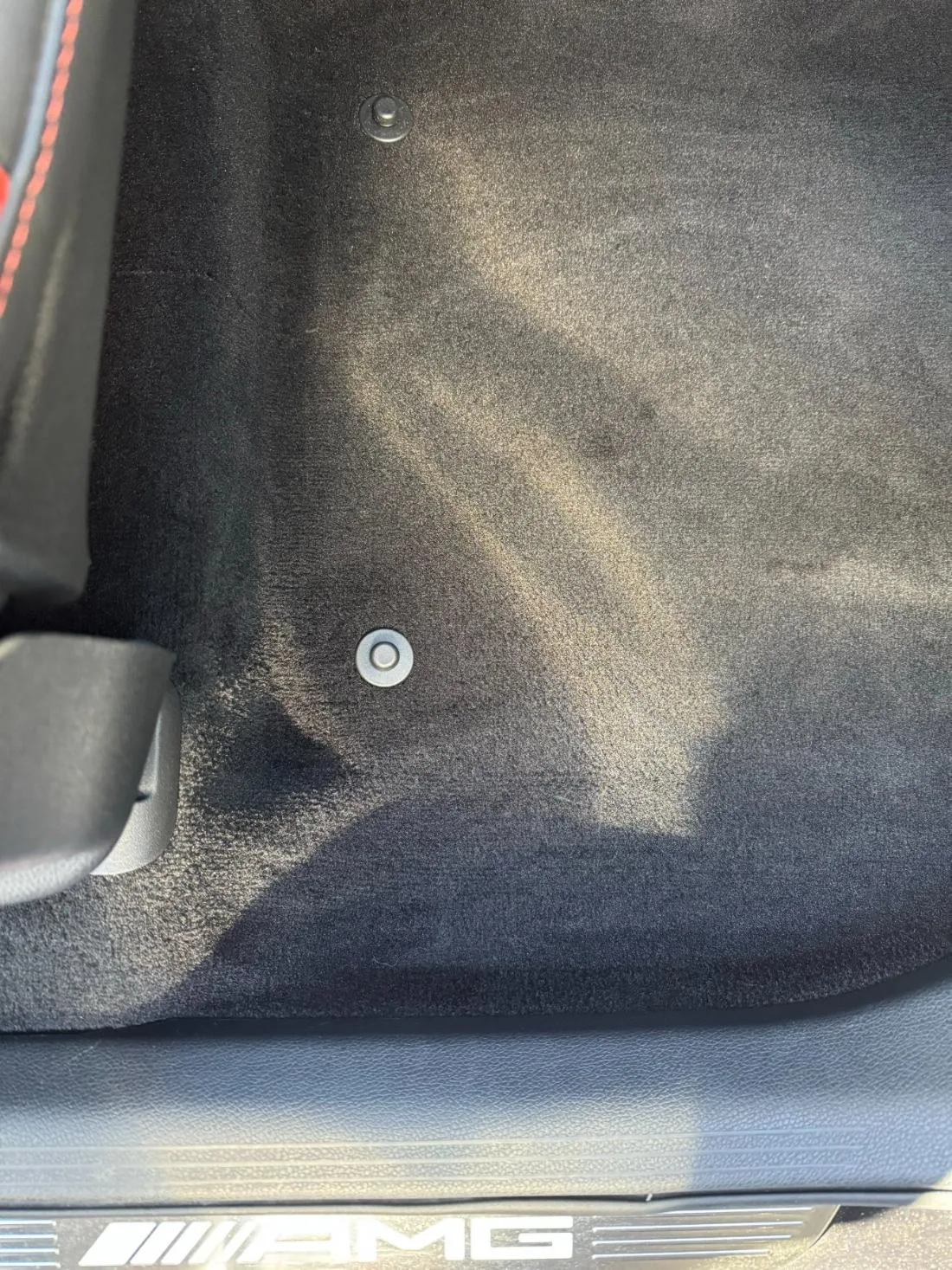 Stain removal / shampoo extraction · Mercedes GLC63S AMG after