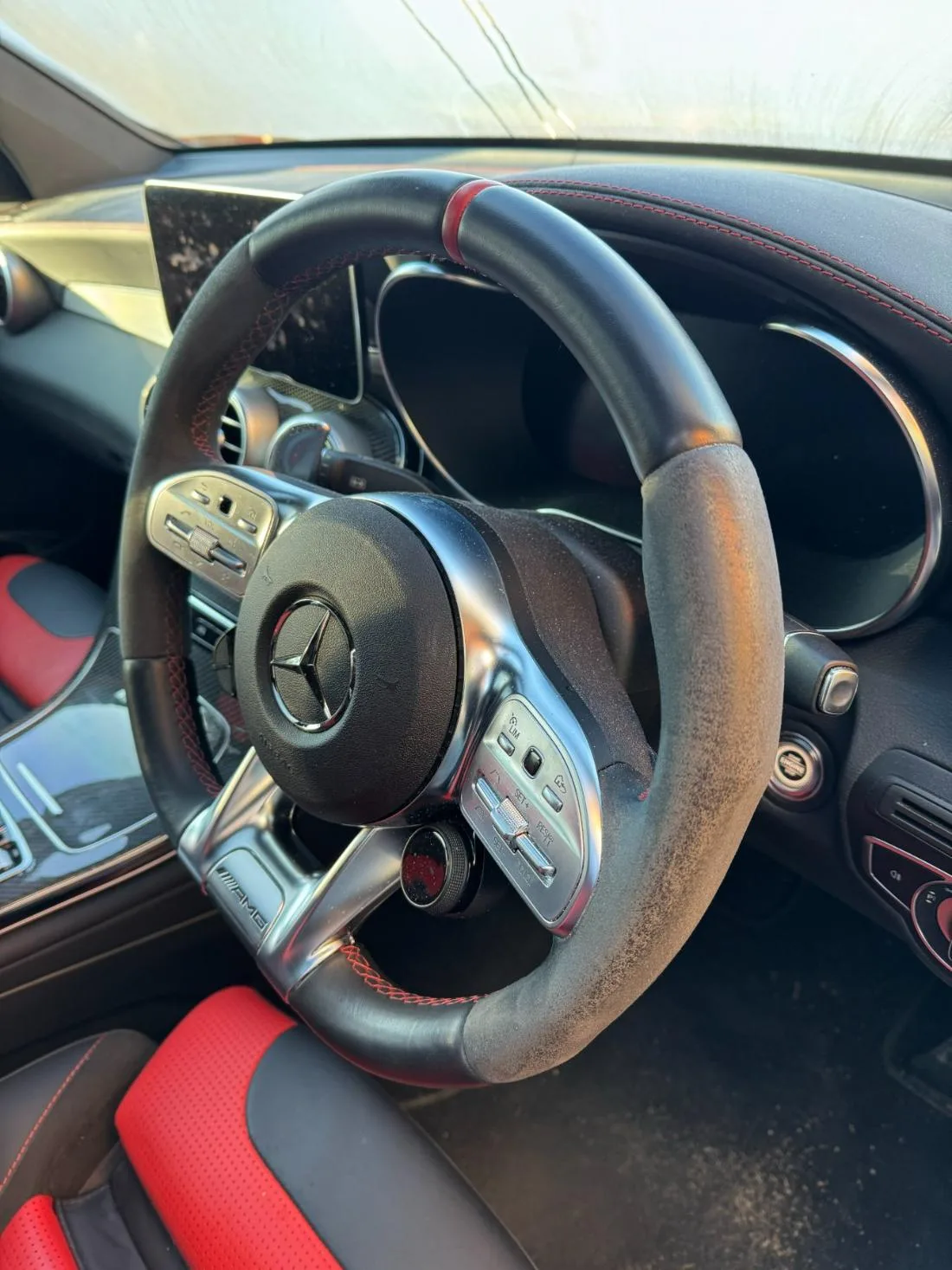 Interior detail · steering wheel alcantara refresh before